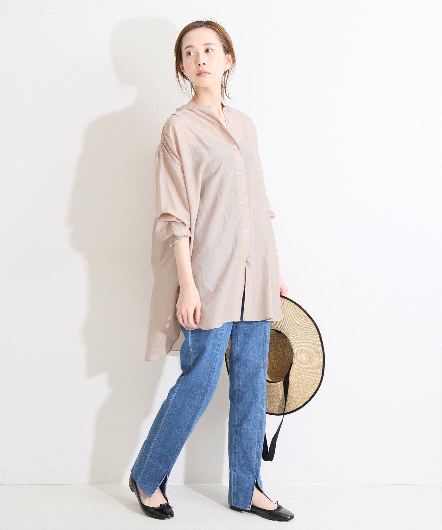 IENA LA BOUCLE コットンシルク ギャザーシャツ◇|IENA(イエナ)公式 ...
