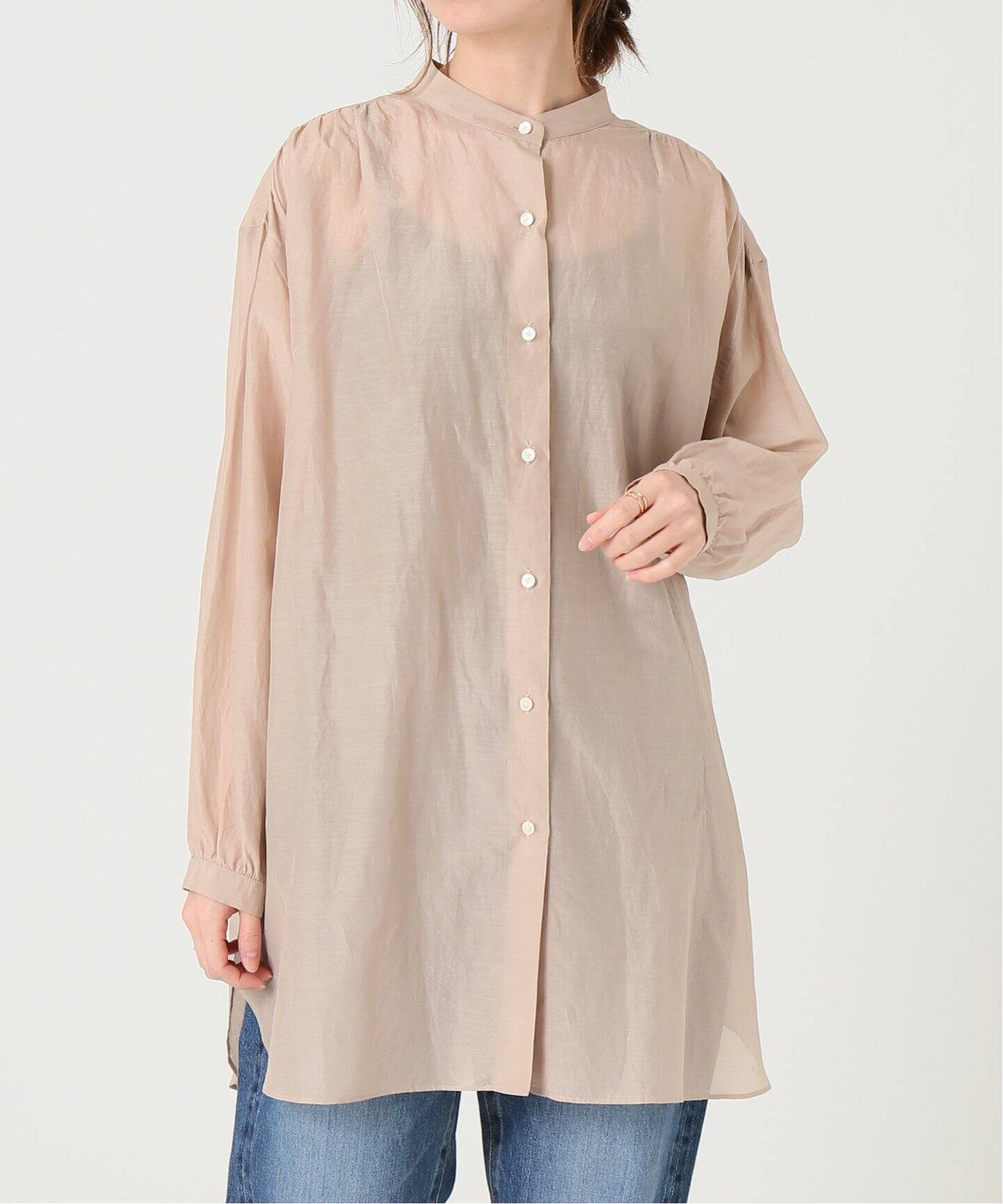 IENA LA BOUCLE コットンシルク ギャザーシャツ◇|IENA(イエナ)公式 ...