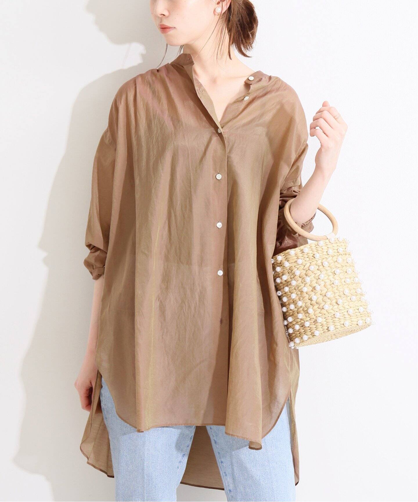 IENA LA BOUCLE コットンシルク ギャザーシャツ◇|IENA(イエナ)公式 ...