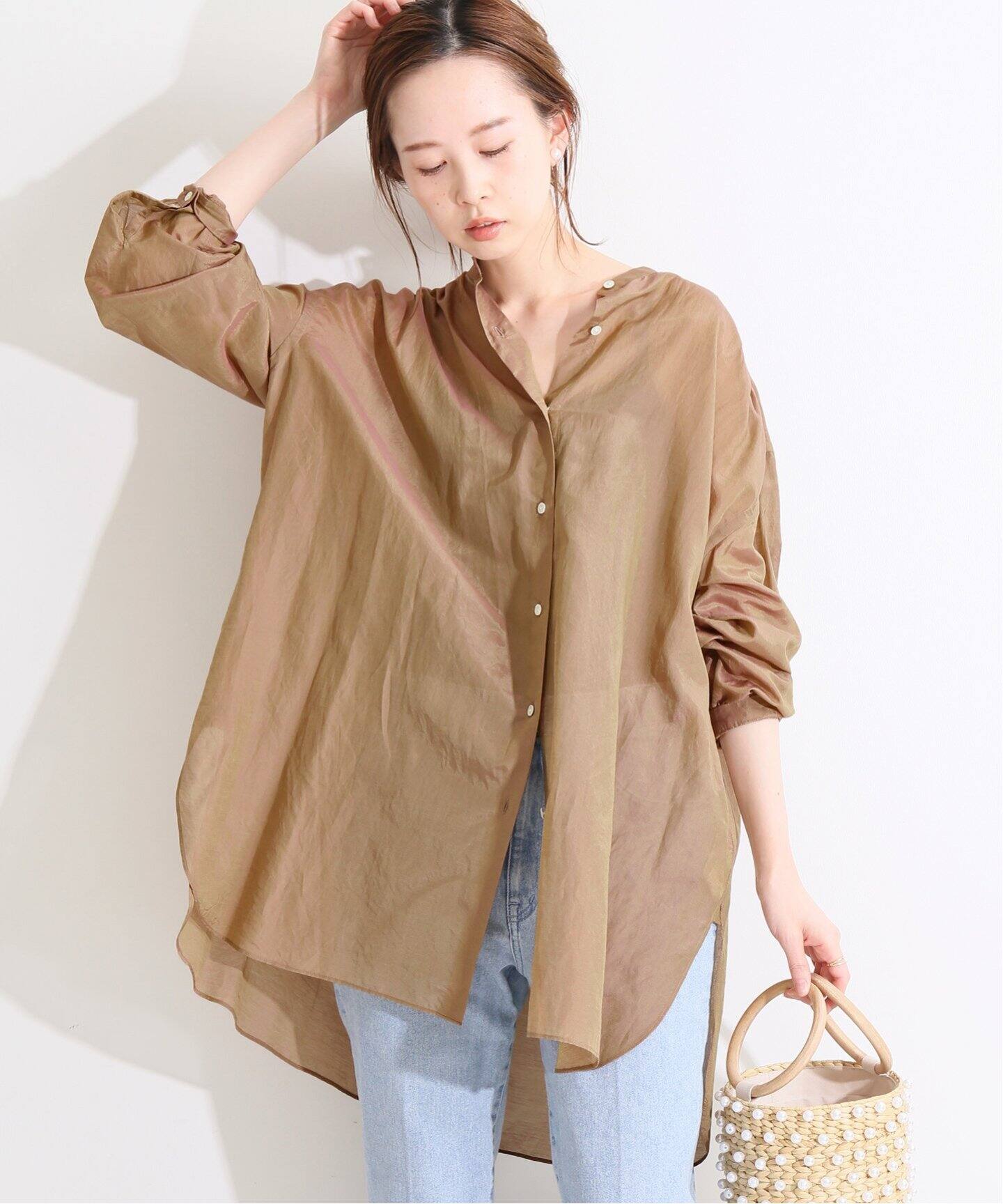 IENA LA BOUCLE コットンシルク ギャザーシャツ◇|IENA(イエナ)公式 ...