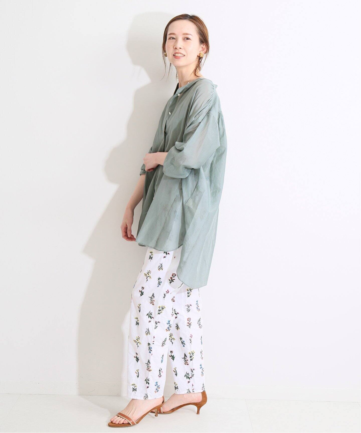 IENA LA BOUCLE コットンシルク ギャザーシャツ◇|IENA(イエナ)公式 ...