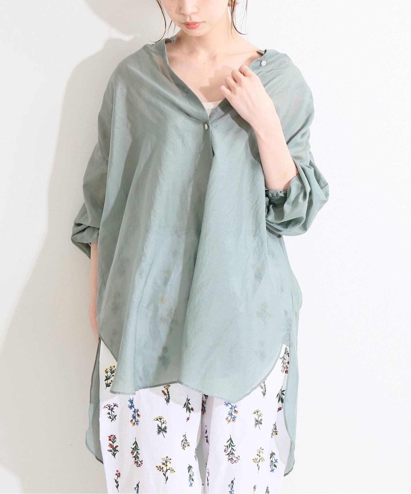 IENA LA BOUCLE コットンシルク ギャザーシャツ◇|IENA(イエナ)公式 ...
