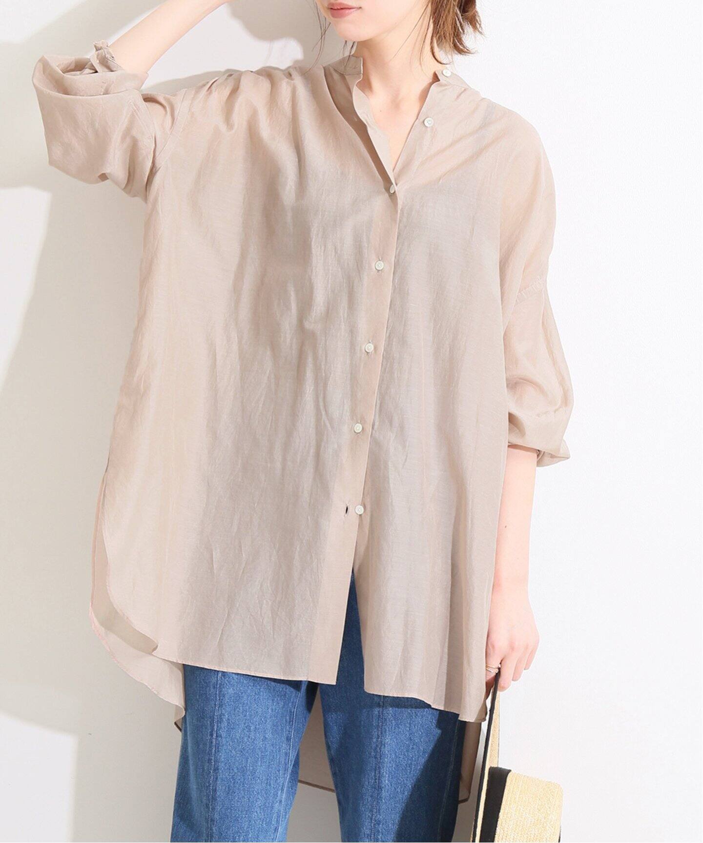 IENA LA BOUCLE コットンシルク ギャザーシャツ◇|IENA(イエナ)公式 ...