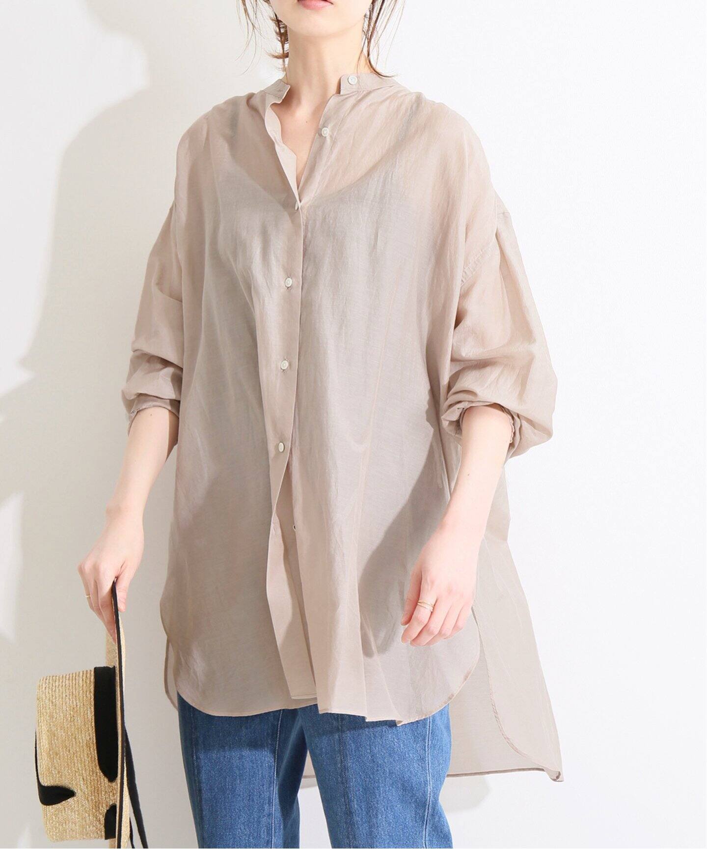 IENA LA BOUCLE コットンシルク ギャザーシャツ◇|IENA(イエナ)公式 ...