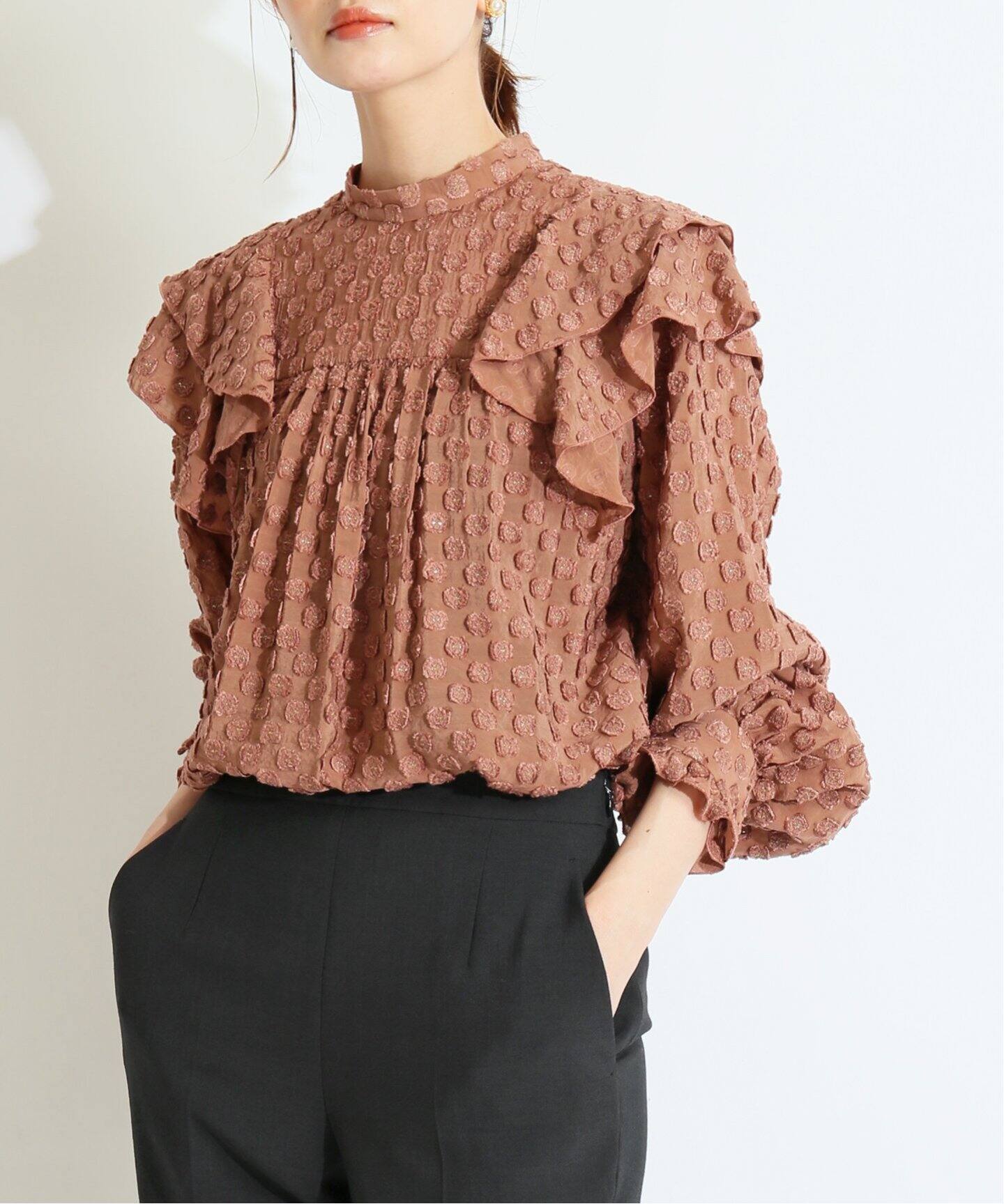 IENA LA BOUCLE スノーカットドットブラウス◇|IENA(イエナ)公式の