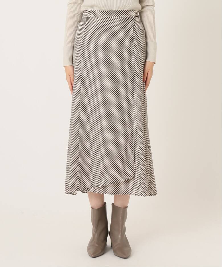 幾何プリントラップスカート◇（ロング・マキシ丈スカート）｜Spick  
