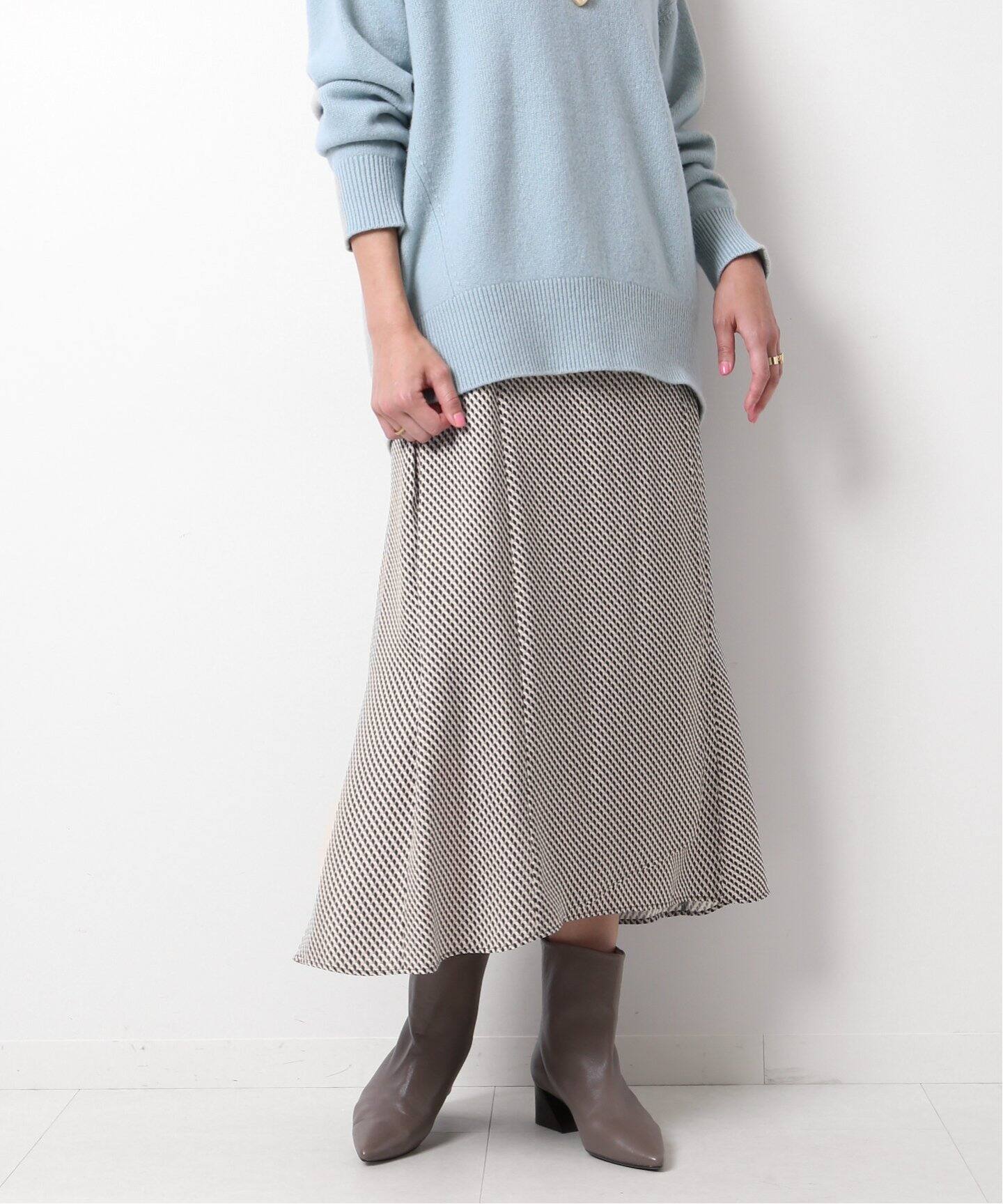 幾何プリントラップスカート◇（ロング・マキシ丈スカート）｜Spick  