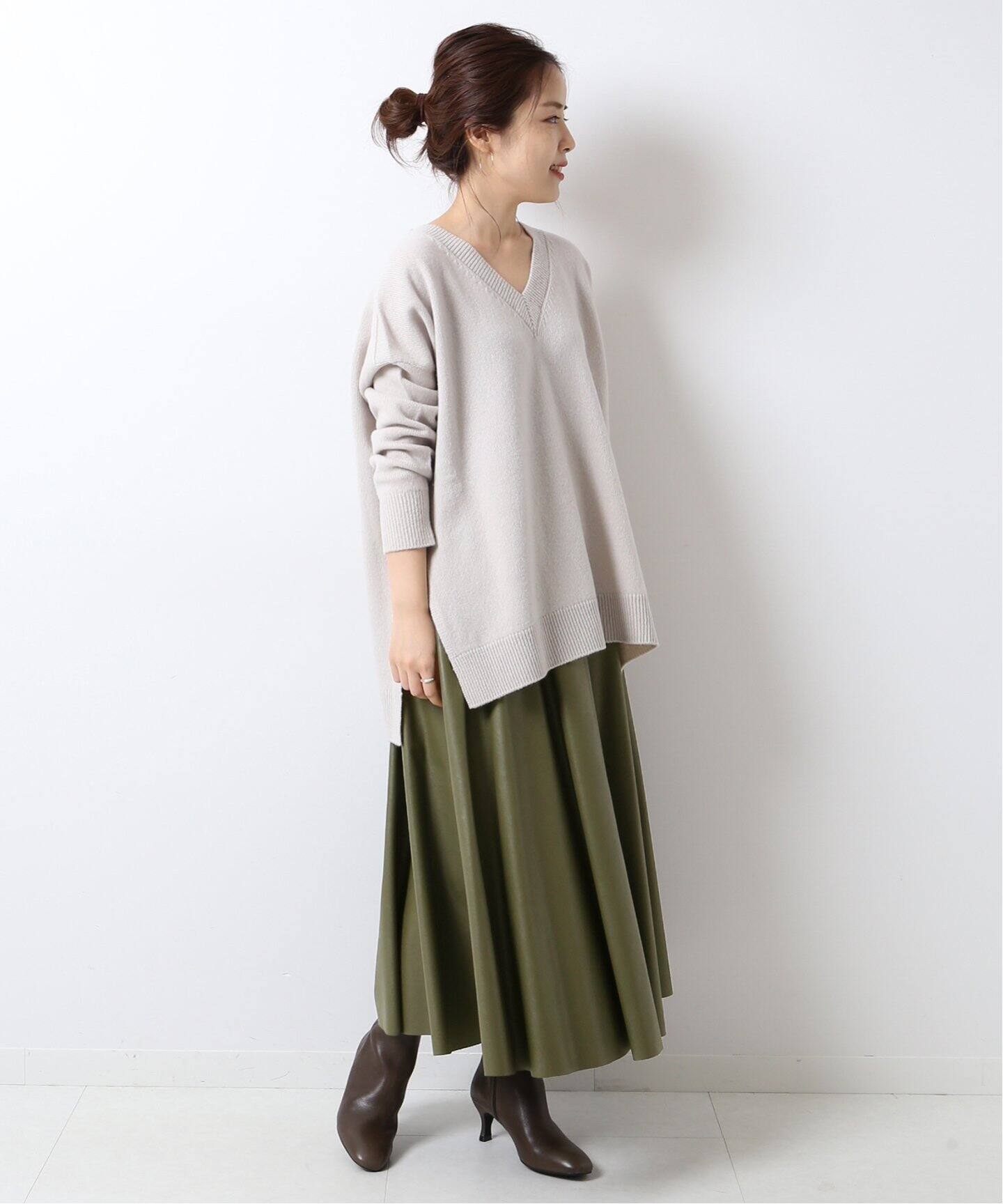 フェイクレザーフレアースカート◇|Spick and Span(スピック