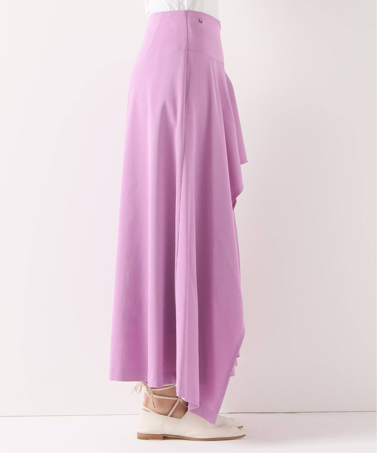 UJOH】ランダムヘムフレアスカート（ロング・マキシ丈スカート  