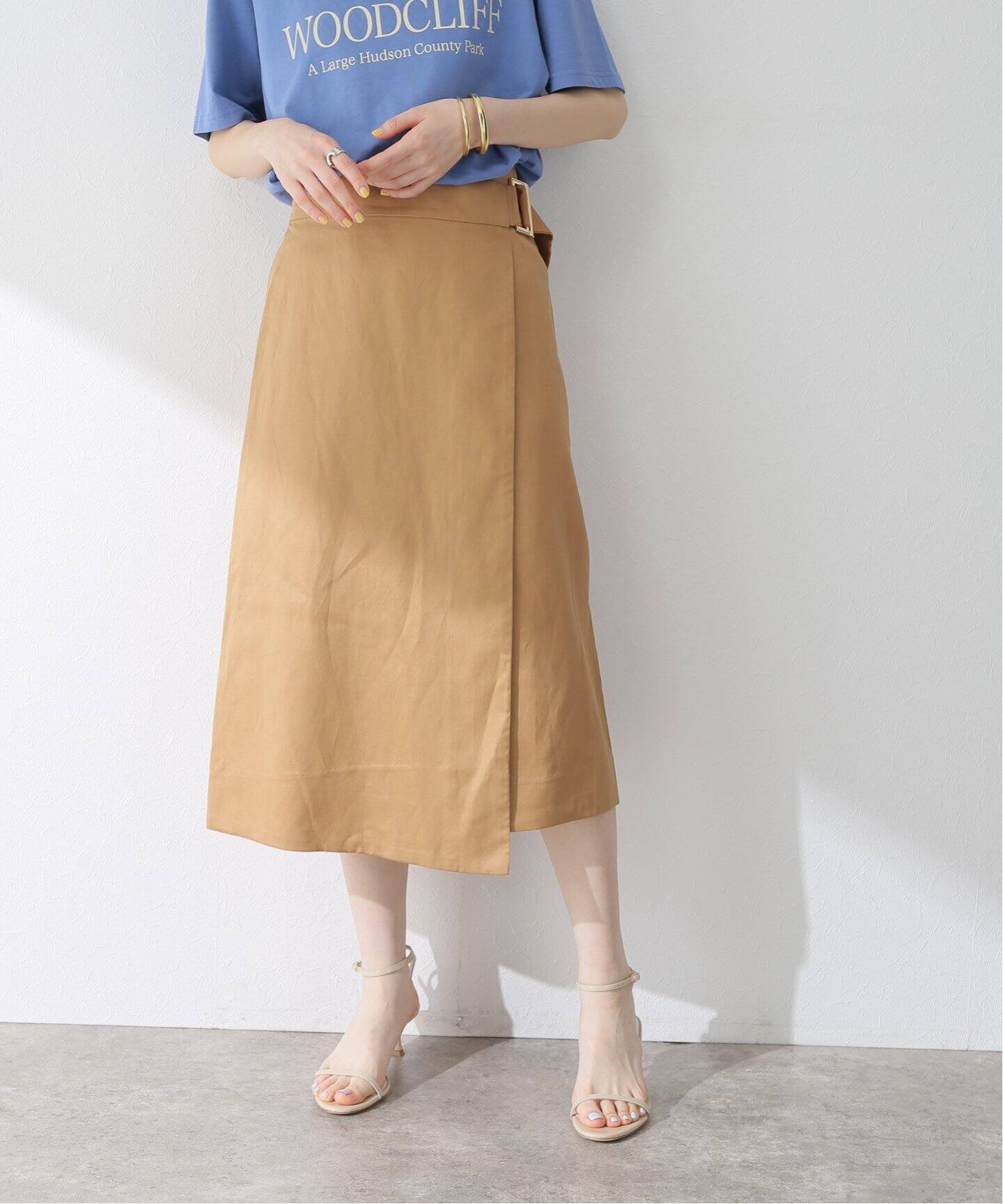 ラップアシンメトリースカート（ひざ丈スカート）｜B.C STOCK（ベー  