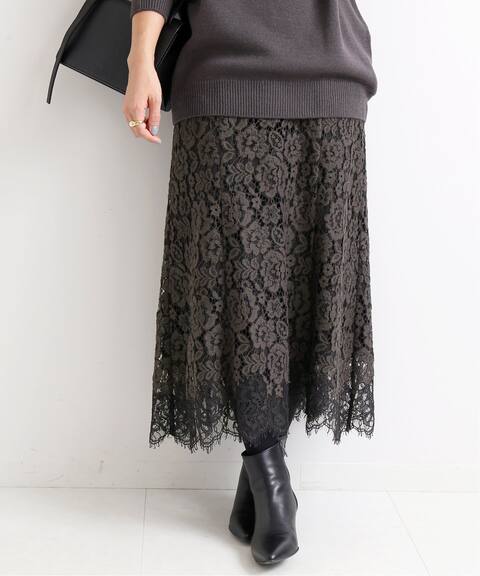 追加 レース裾フレアスカート Iena イエナ 公式のファッション通販 Baycrew S Store