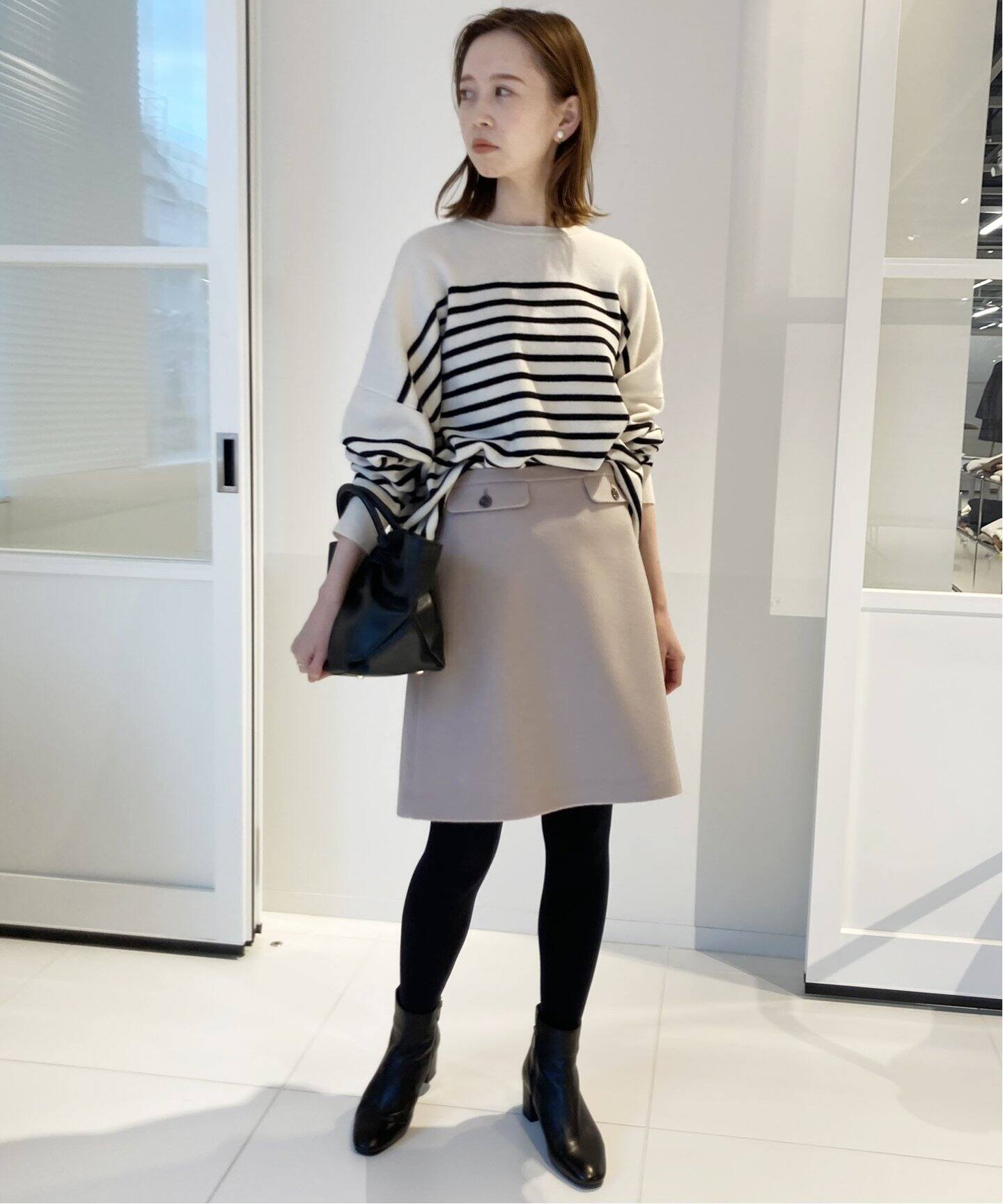 フラップポケット台形スカート◇（ひざ丈スカート）｜IENA（イエナ）の  