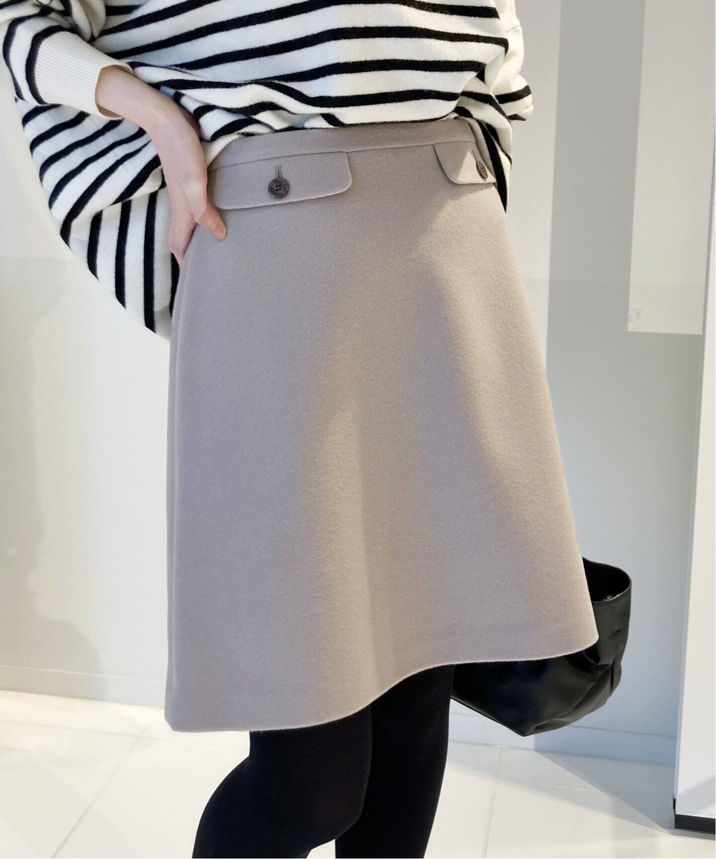 フラップポケット台形スカート◇（ひざ丈スカート）｜IENA（イエナ）の  