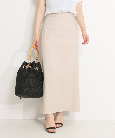 麻混後ろペプラムタイトスカート Vermeil Par Iena ヴェルメイユ パー イエナ 公式のファッション通販 Baycrew S Store