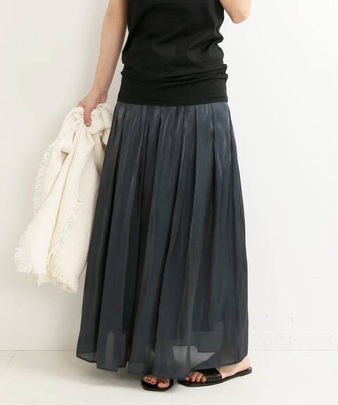 Pサテン ギャザーロングスカート Vermeil Par Iena ヴェルメイユ パー イエナ 公式のファッション通販 Baycrew S Store