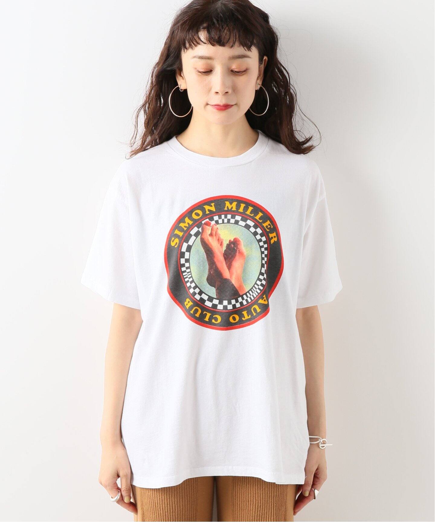 SIMON MILLER/サイモン ミラー】 MANIA GRAPHIC LOOSE TEE:Tシャツ SIMON MILLER/サイモン ミラー】 MANIA GRAPHIC LOOSE TEE:Tシャツ