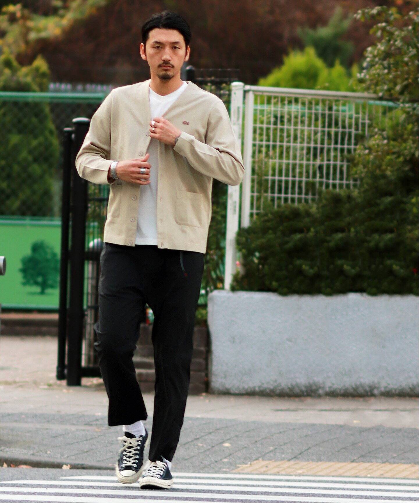 20SS】【LACOSTE×relume / ラコステ】別注 ヘビーVネックカーディガン 20SS】【LACOSTE×relume / ラコステ】別注 ヘビーVネックカーディガン