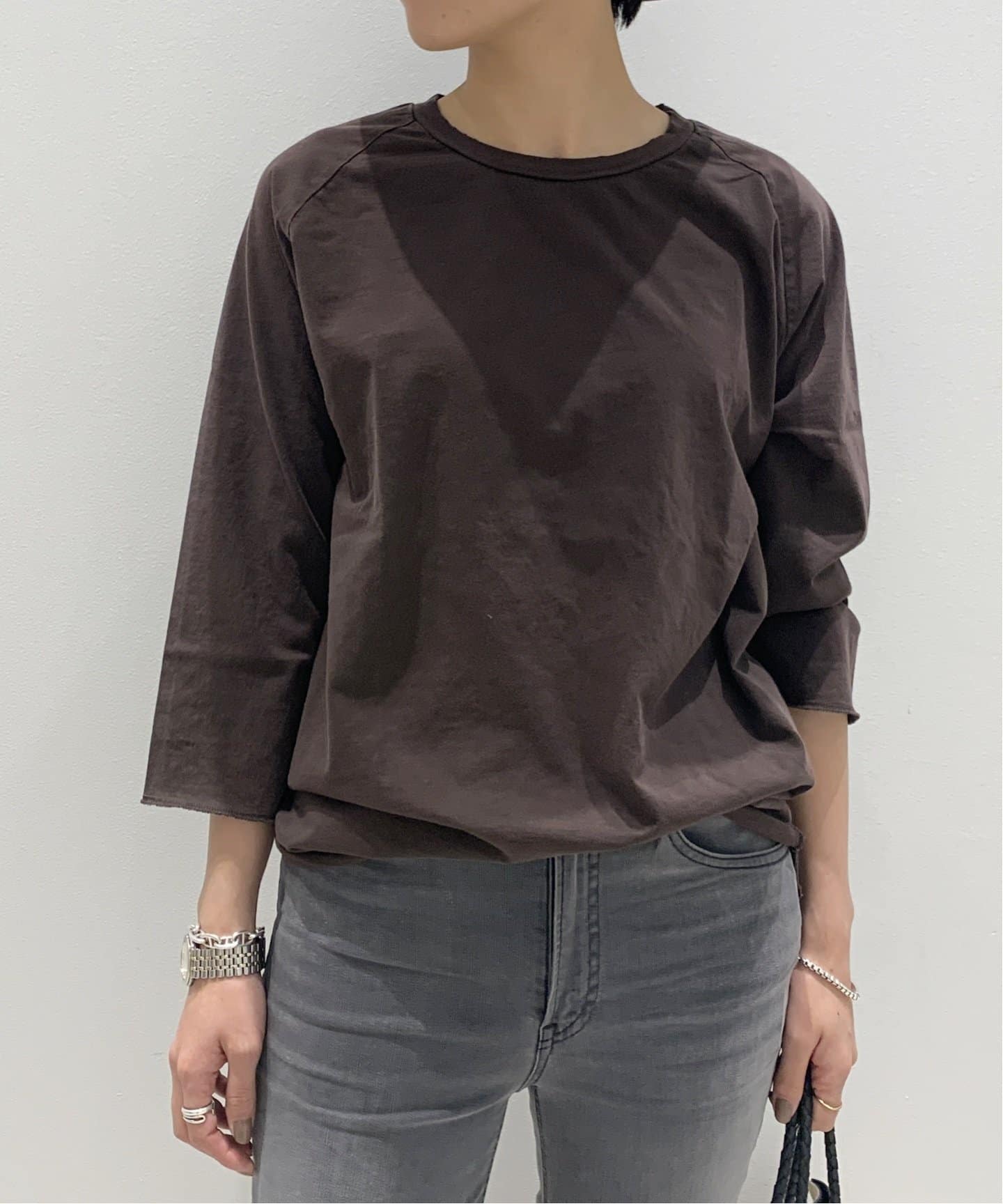 L'Appartement REMI RELIEF ラグランスリーブカットソー