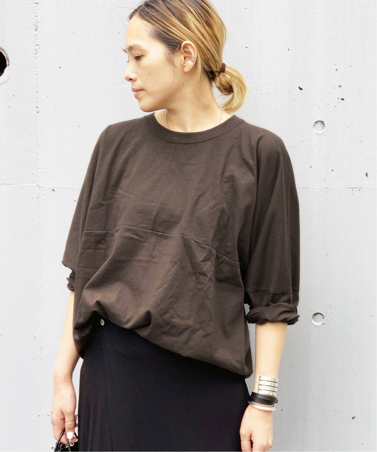 DEUXIEME CLASSE - AP STUDIO 【PRE_/プレ】 タックスリーブロングTシャツ AP STUDIO PREタックスリーブロングTシャツ