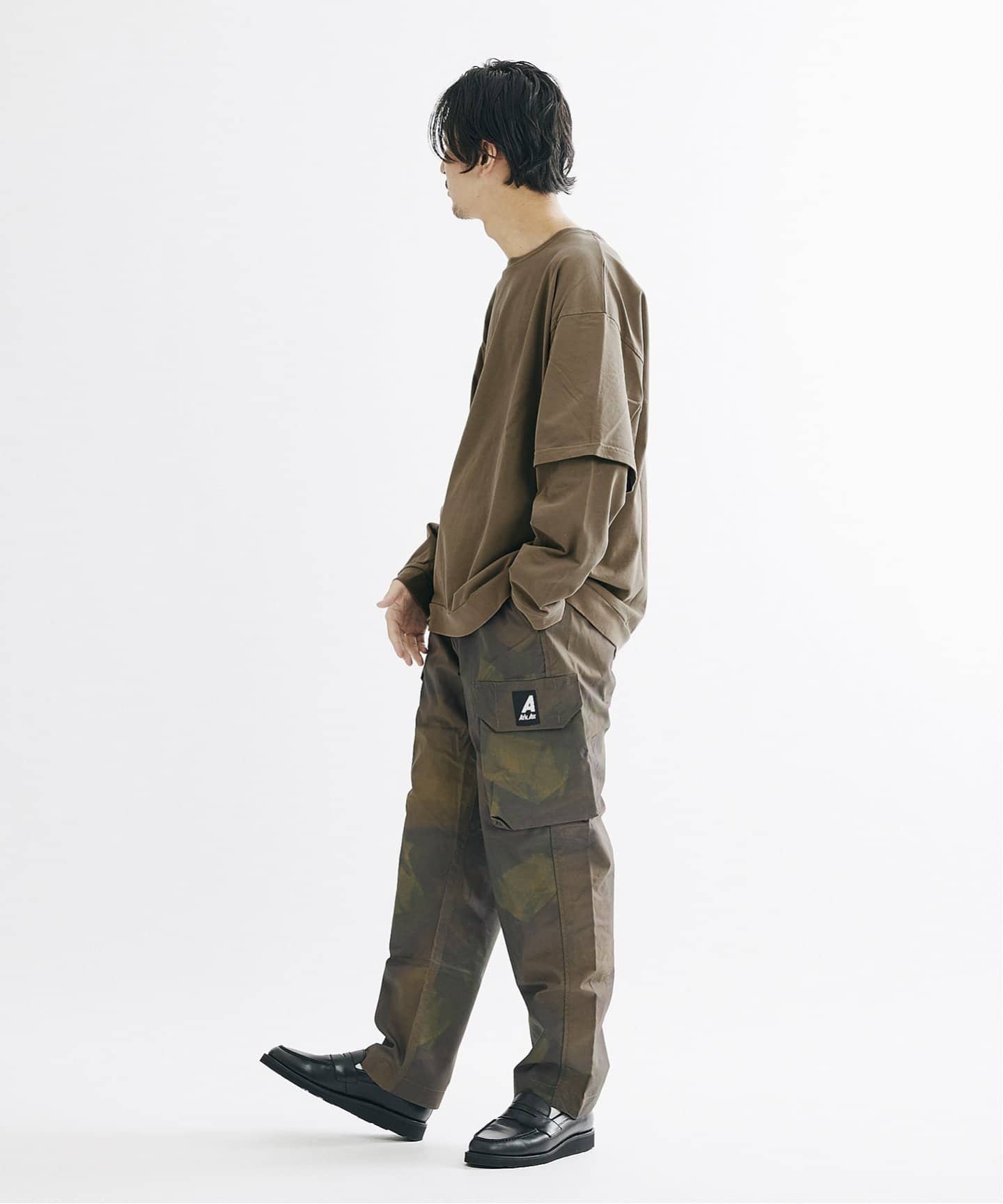 chic and things フェイクレイヤードルーズジャケットスラックス