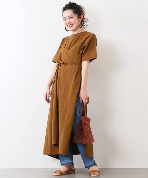 追加 Oe天竺バックラップワンピース B C Stock ベーセーストック 公式のファッション通販 Baycrew S Store