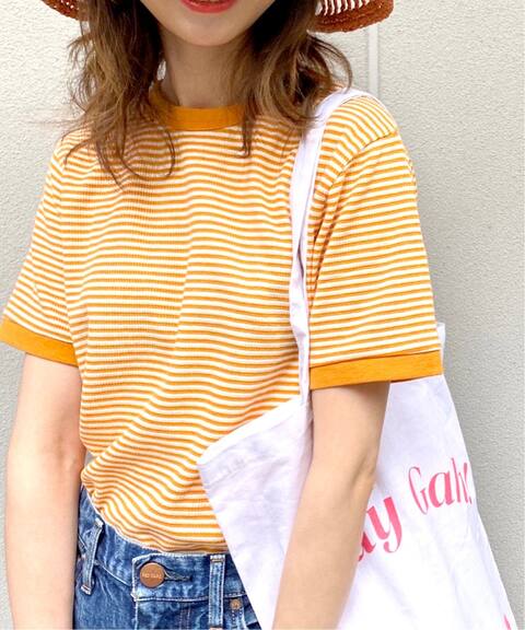 Hanes ヘインズ Colors ボーダーワッフルtシャツ Slobe Iena スローブ イエナ 公式のファッション通販 Baycrew S Store