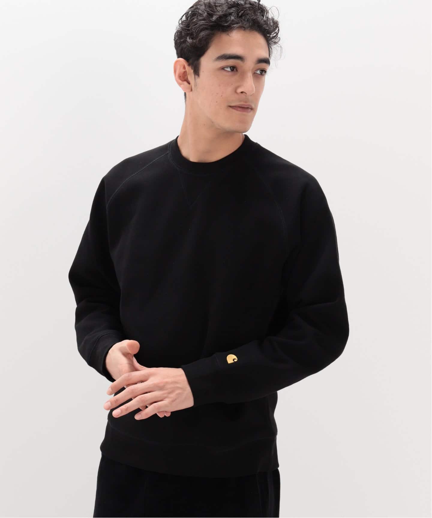 【人気商品！】Carhartt ブラック Chase スウェットシャツ 人気商品！】Carhartt ブラック Chase スウェットシャツ