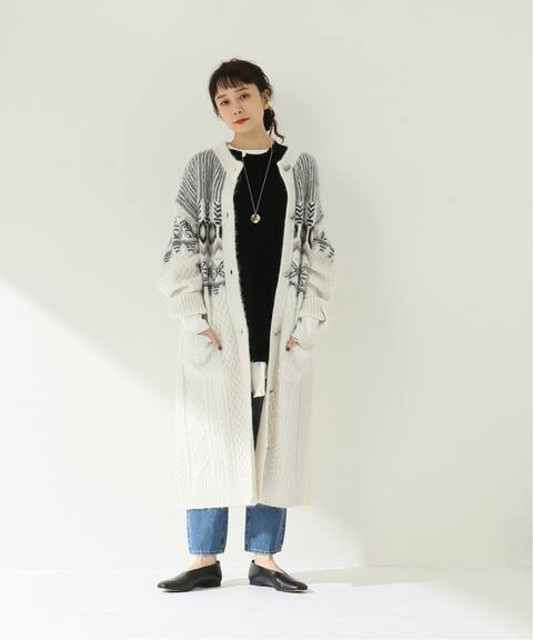 81 Branca ノルディックパターン ケーブルロング カーディガン Boice From Baycrew S ボイスフロムベイクルーズ 公式のファッション通販 Baycrew S Store
