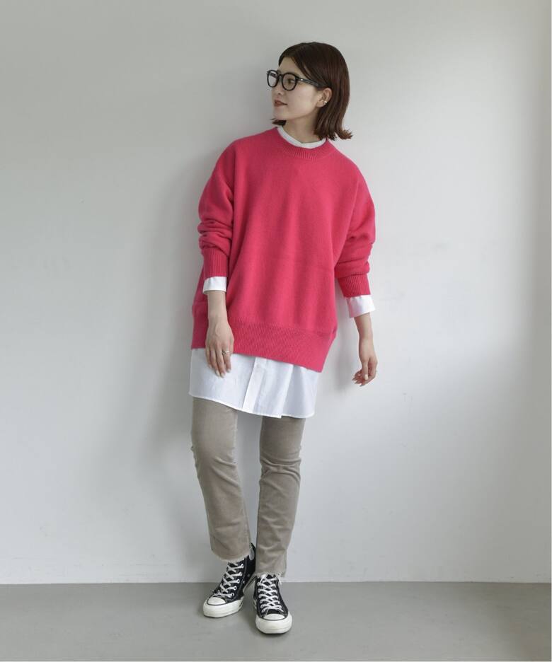 Spick&Span カシミヤウールクループルオーバー 2 / ピンク/ ニット 