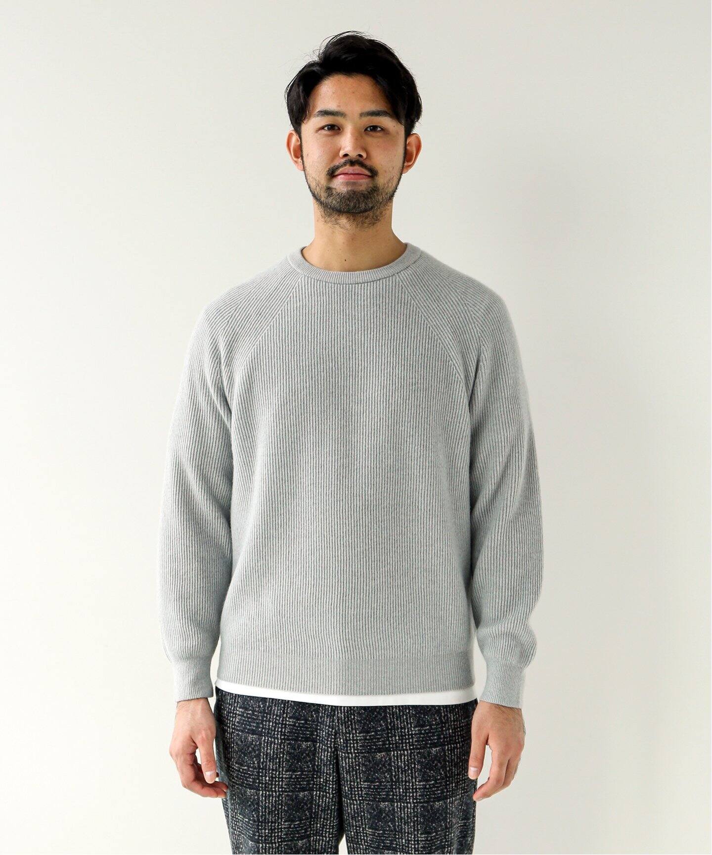 カシミア 畦編み クルーネック ニット|EDIFICE(エディフィス)公式の カシミア 畦編み クルーネック ニット|EDIFICE(エディフィス)公式の