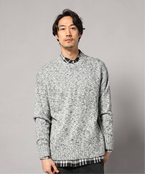 Iena Edifice La Boucleリネンブレンド ツイード ワイドクルーニット Edifice エディフィス 公式のファッション通販 20080300604010 Baycrew S Store