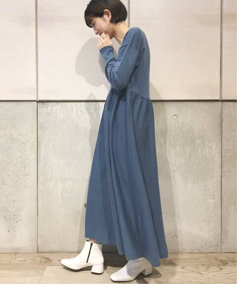 ウール混 Vネックギャザーワンピース Journal Standard ジャーナルスタンダード 公式のファッション通販 Baycrew S Store
