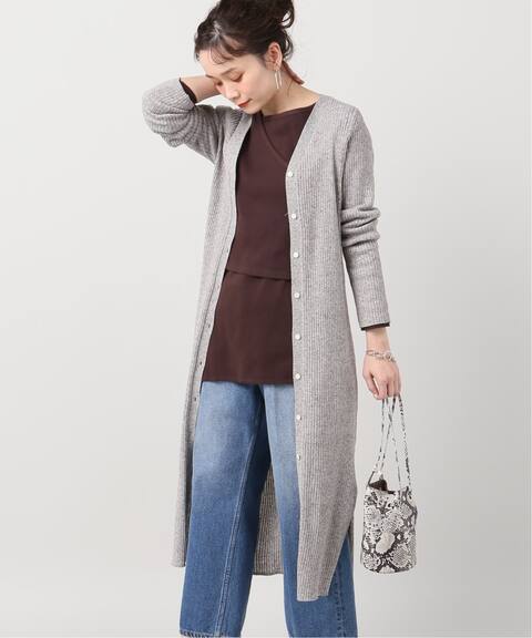 ウォッシャブルメランジリブロングカーディガン Journal Standard Relume ジャーナルスタンダード レリューム 公式のファッション通販 Baycrew S Store