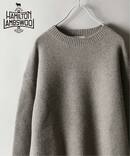 HAMILTON WOOL 100% ガータークルーネックニット