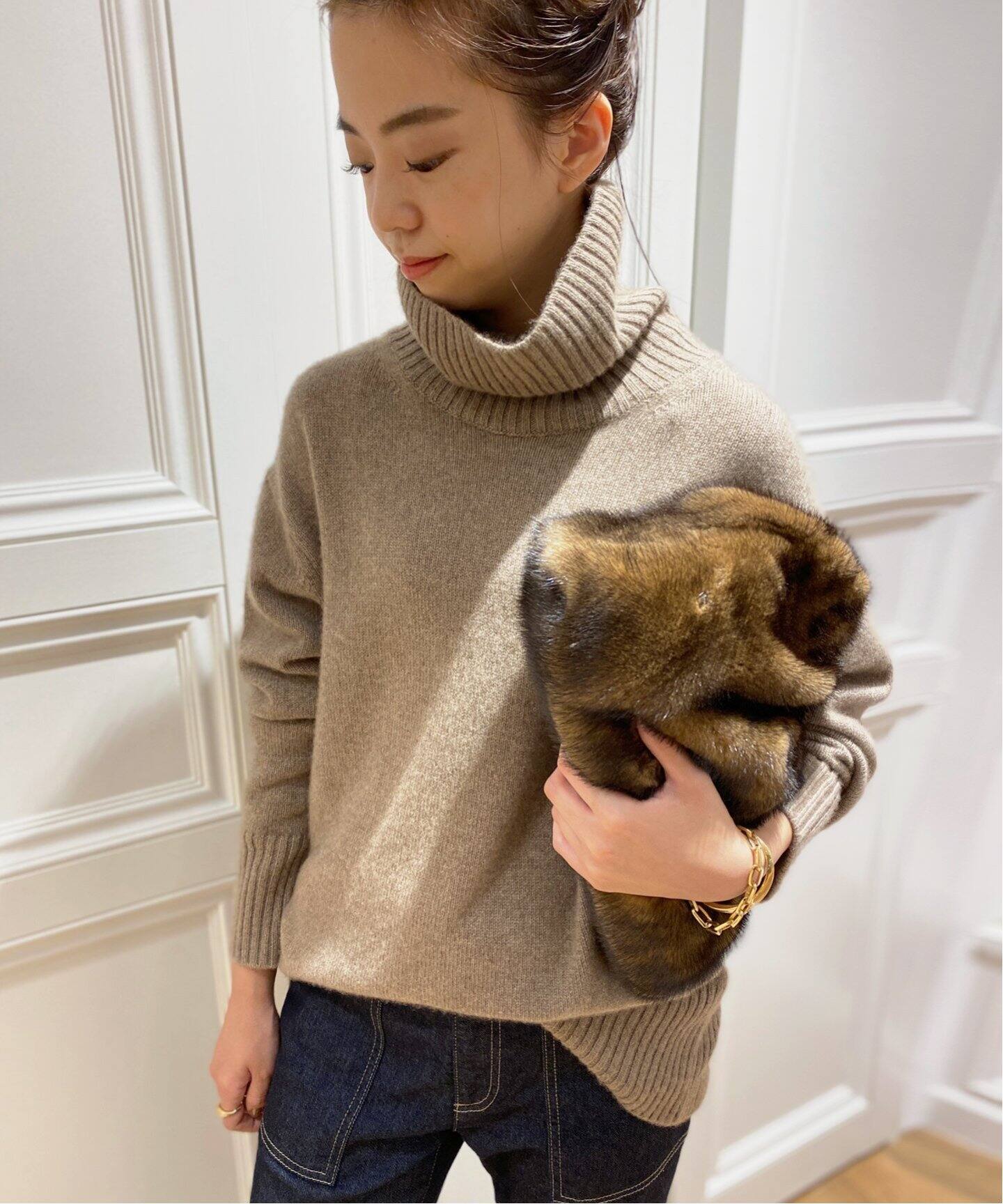 ADAWAS/アダワス 】カシミヤロングタートルネック|MUSE de Deuxieme を豊富に品揃え ADAWAS アダワス タートルネック ニット ニット/セーター