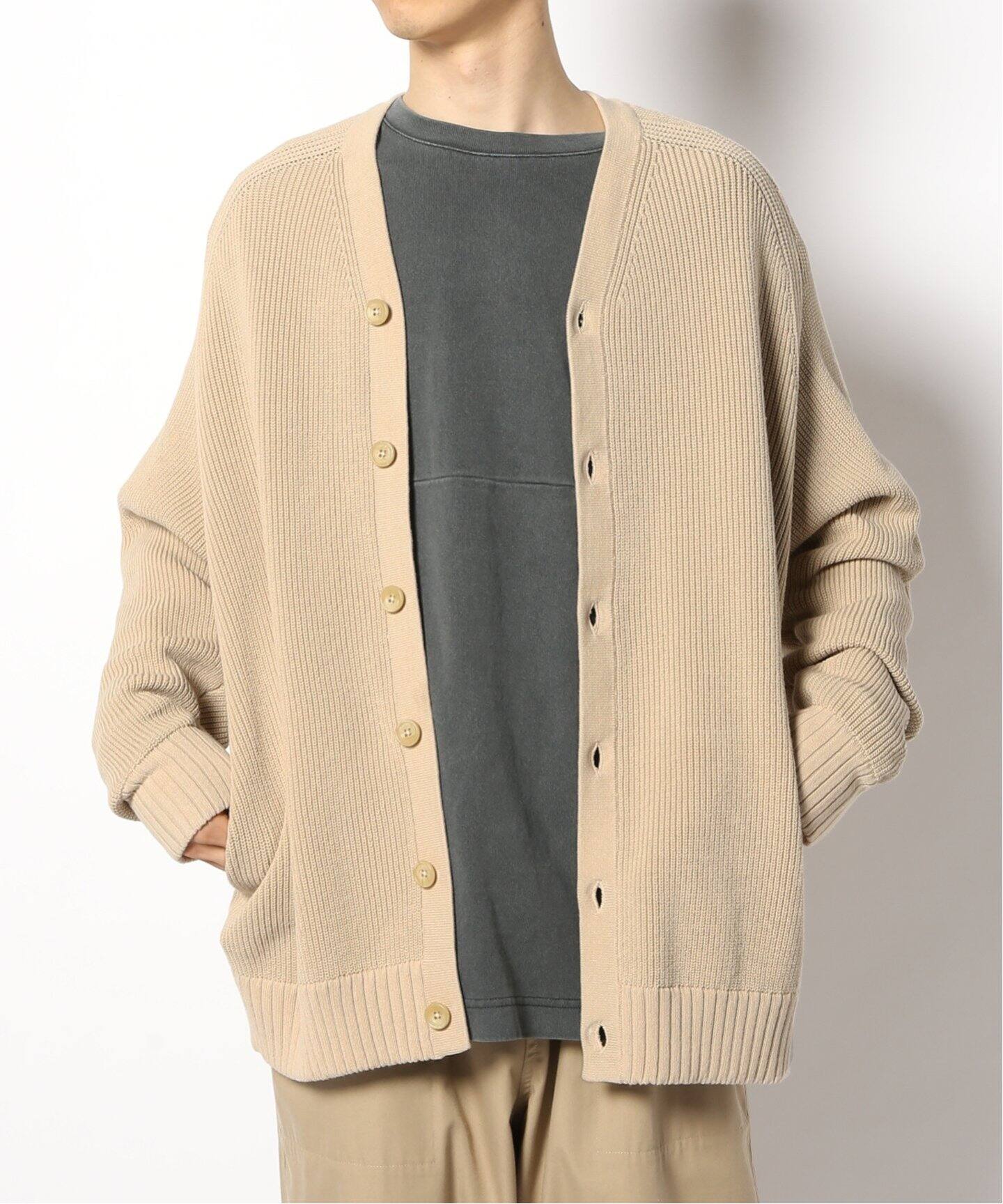 わない カーディガン BASIC KNIT CARDIGAN / カバーナット ベーシック セールクリアランス ☆即完売☆#Mediam 2way zip knit ニットガーディガン ニット/セーター