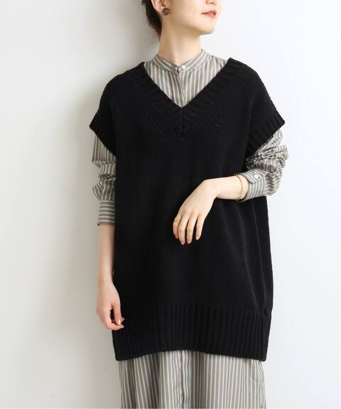 コットンアクリル Vネックベスト Iena イエナ 公式のファッション通販 20080900717030 Baycrew S Store