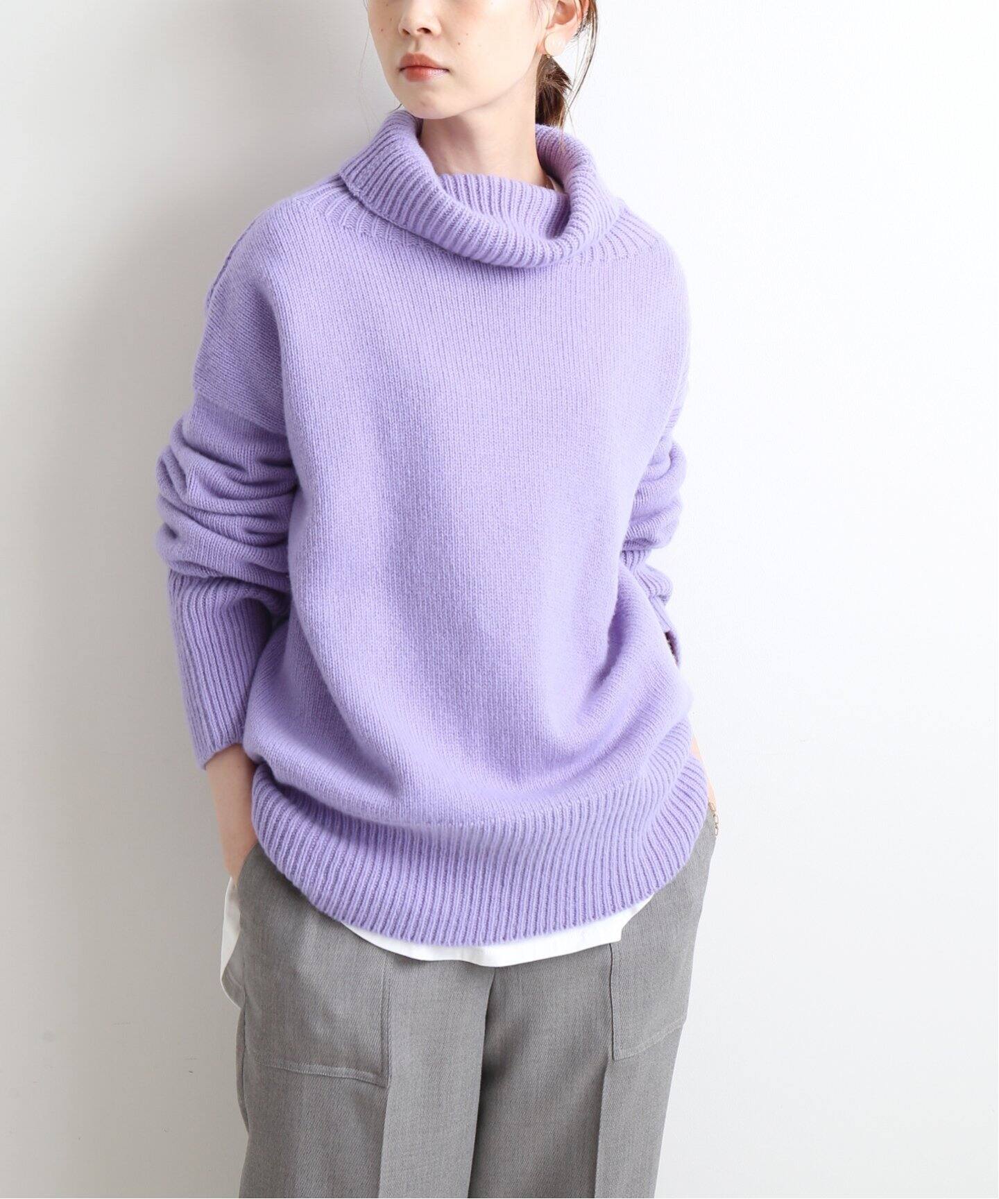 ブルー系,FREE SIZEお気に入りのIENA 【ALDERNEY /アルダニー】 LAMBS 純正激安 IENA 【ALDERNEY /アルダニー】 LAMBS WOOLS ニット ニット/セーター
