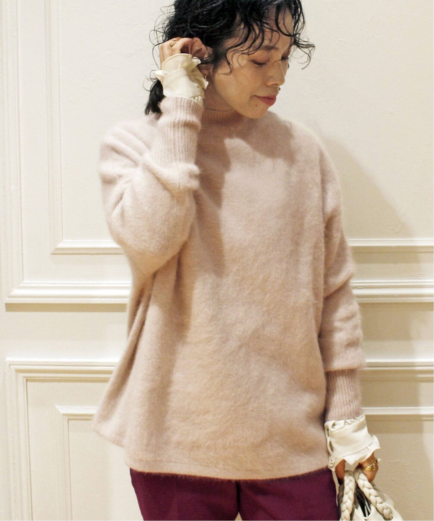 IENA LA BOUCLE シャギーニット ボートネックプルオーバー◇|IENA IENA LA BOUCLE シャギーニット ボートネックプルオーバー◇|IENA