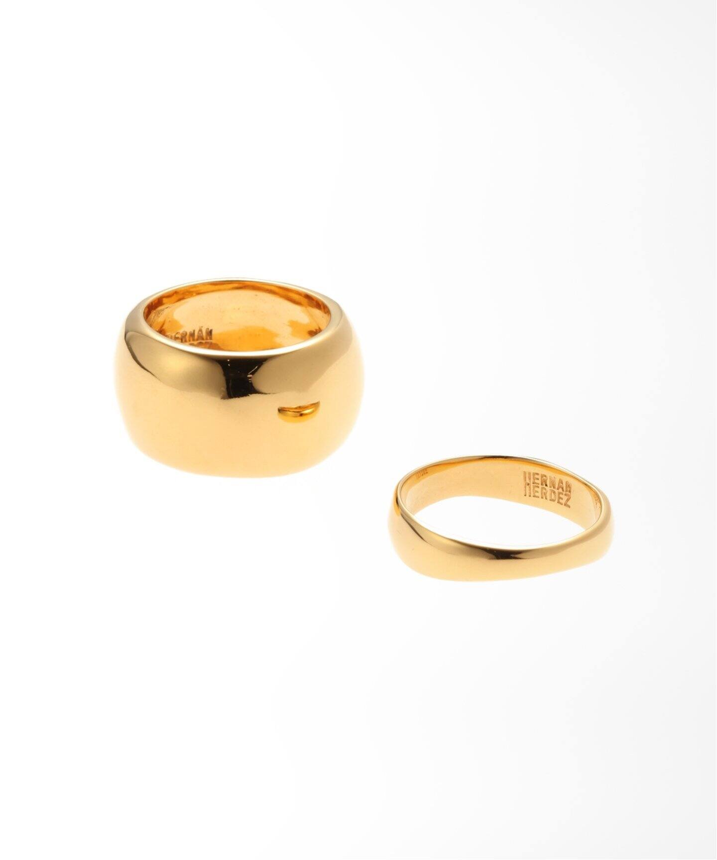 Hernan Herdes/エルナン エルデス】PUFF RING SET BRASS 18K PL ...