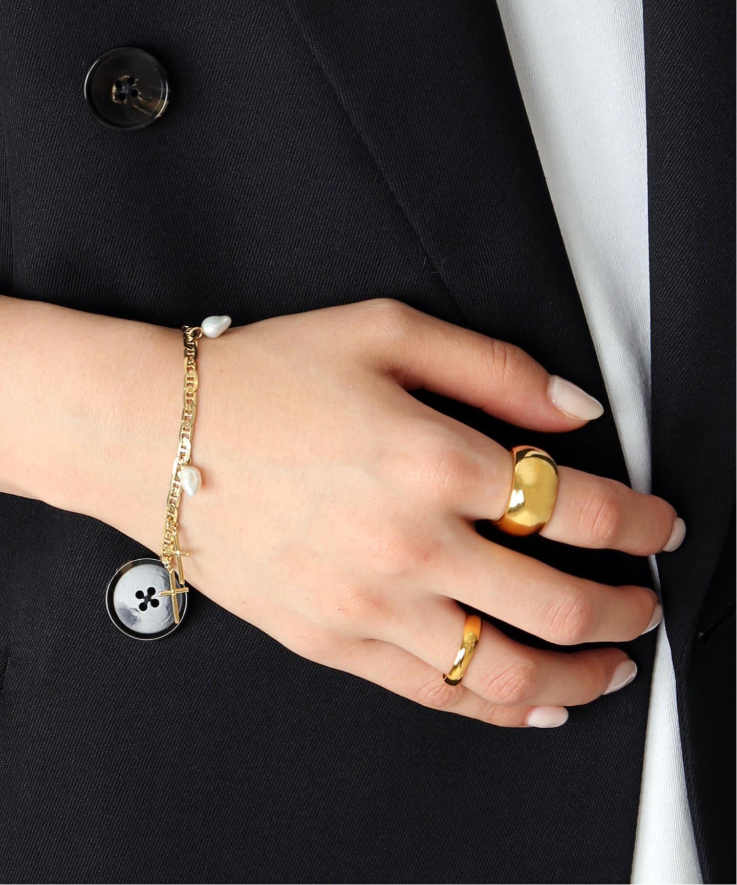 Hernan Herdes/エルナン エルデス】PUFF RING SET BRASS 18K PL ...