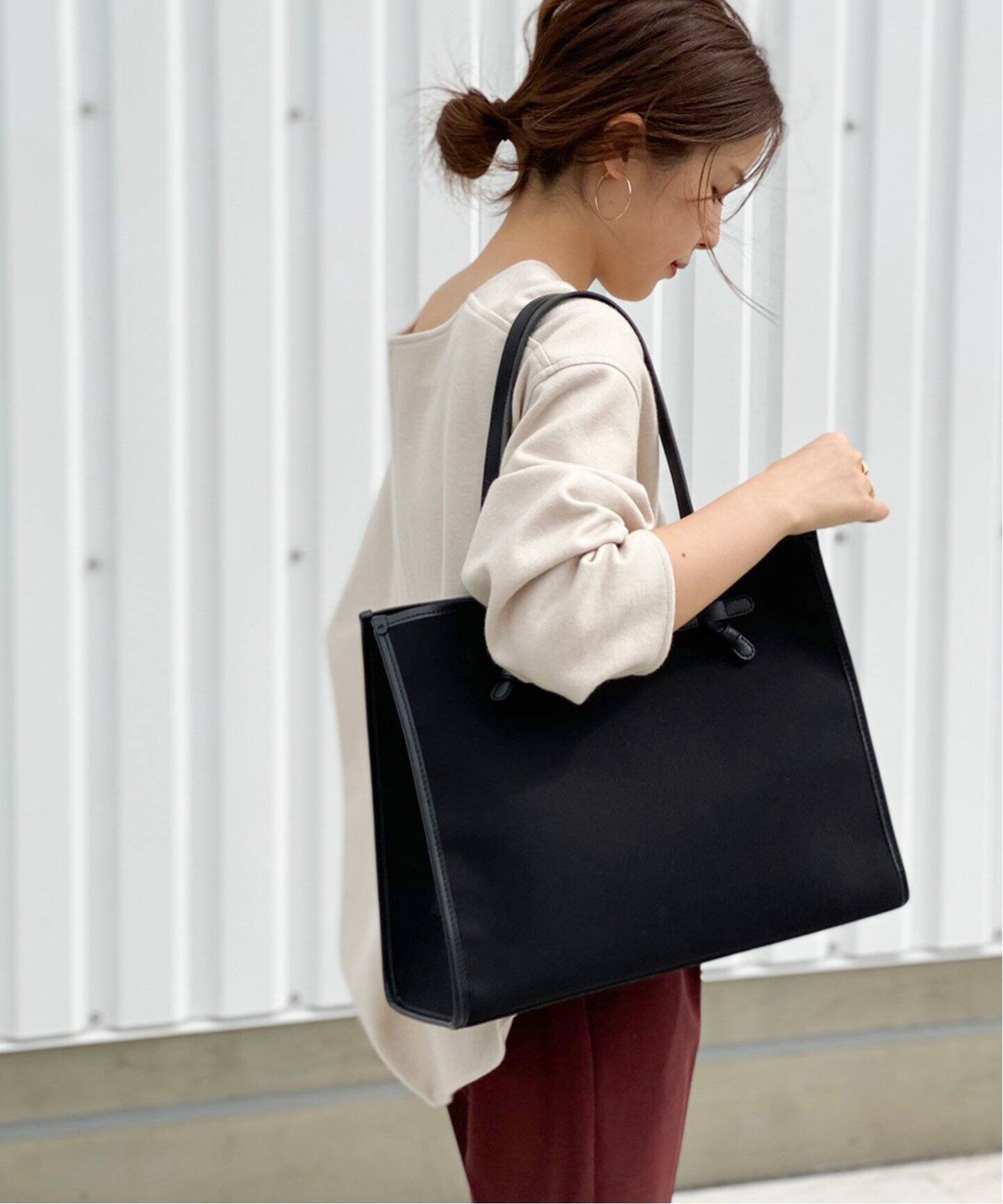 トートバッグ ショルダーバッグ 黒 GIANNI CHIARINI