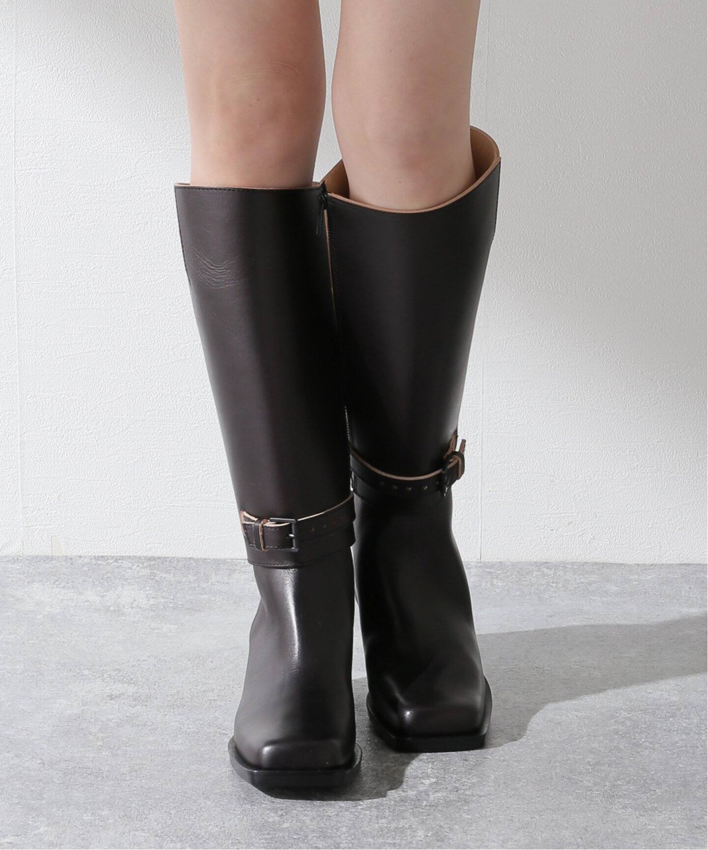 MAISON EUREKA/メゾン・エウレカ】CHUNKY SQUARE 2WAY JOCKEY BOOTS 