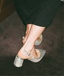 【ROCHAS(ロシャス)】スパンコール パンプス