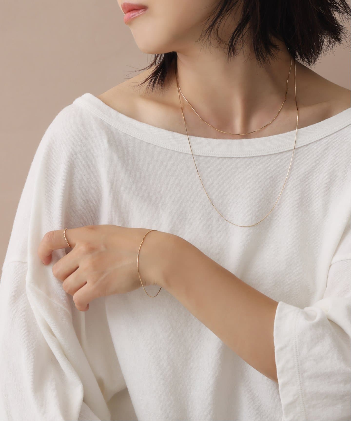 コンパクトチェーン55cmネックレス K10|Lilas(リラ)公式の コンパクトチェーン55cmネックレス K10|Lilas(リラ)公式の