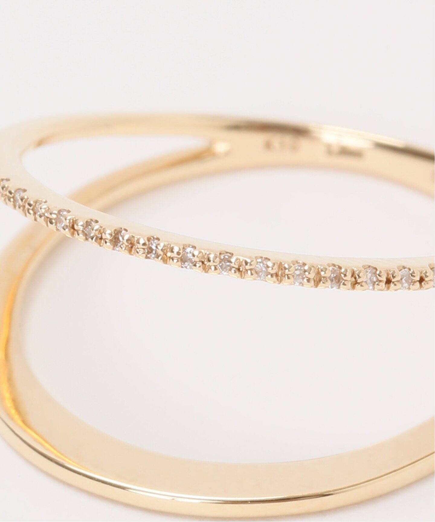 ダイヤハーフエタニティダブルリング K10（リング）｜Lilas（リラ）の  