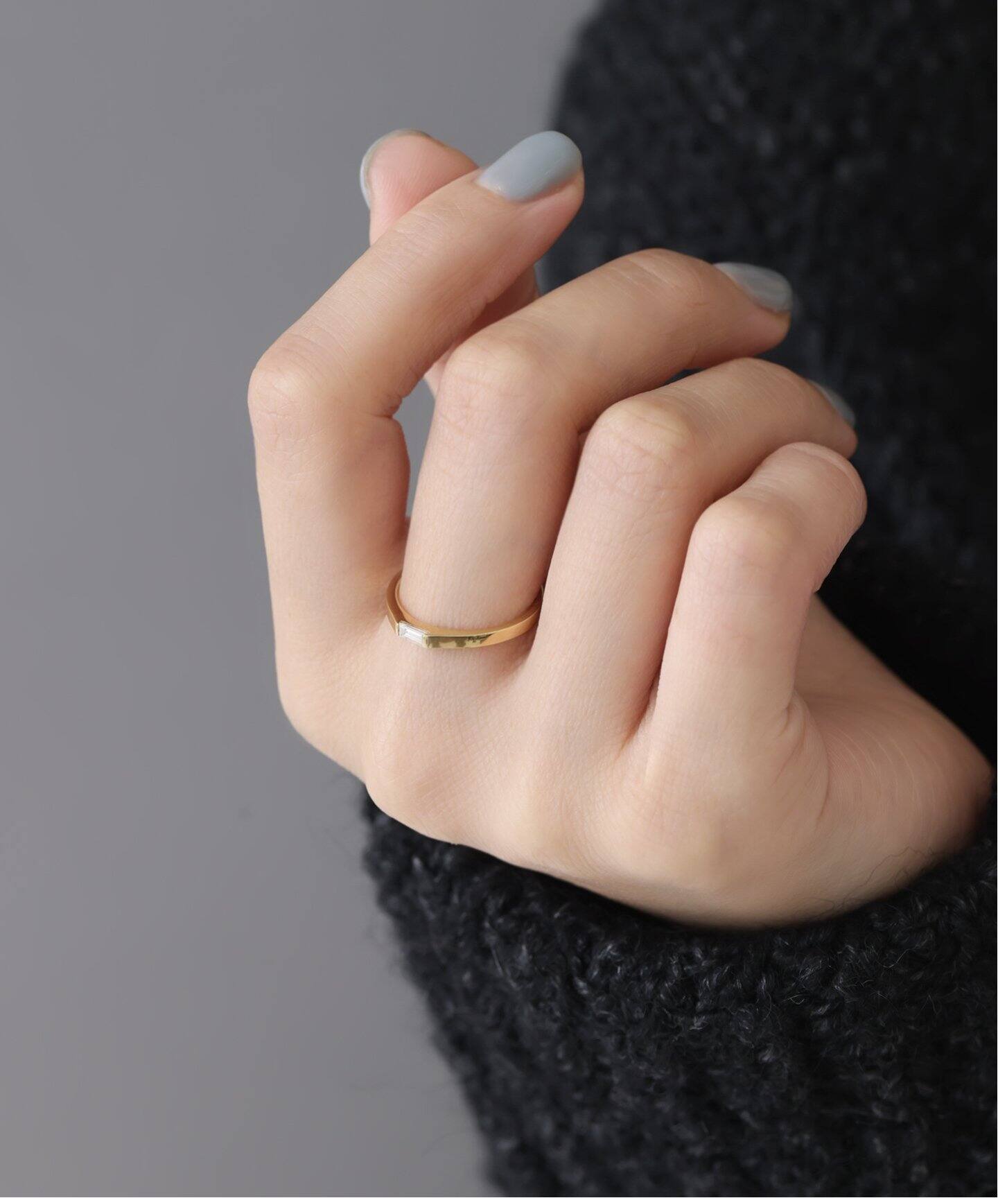 バケットダイヤ平打ちリング K18（リング）｜Lilas（リラ）の通販  