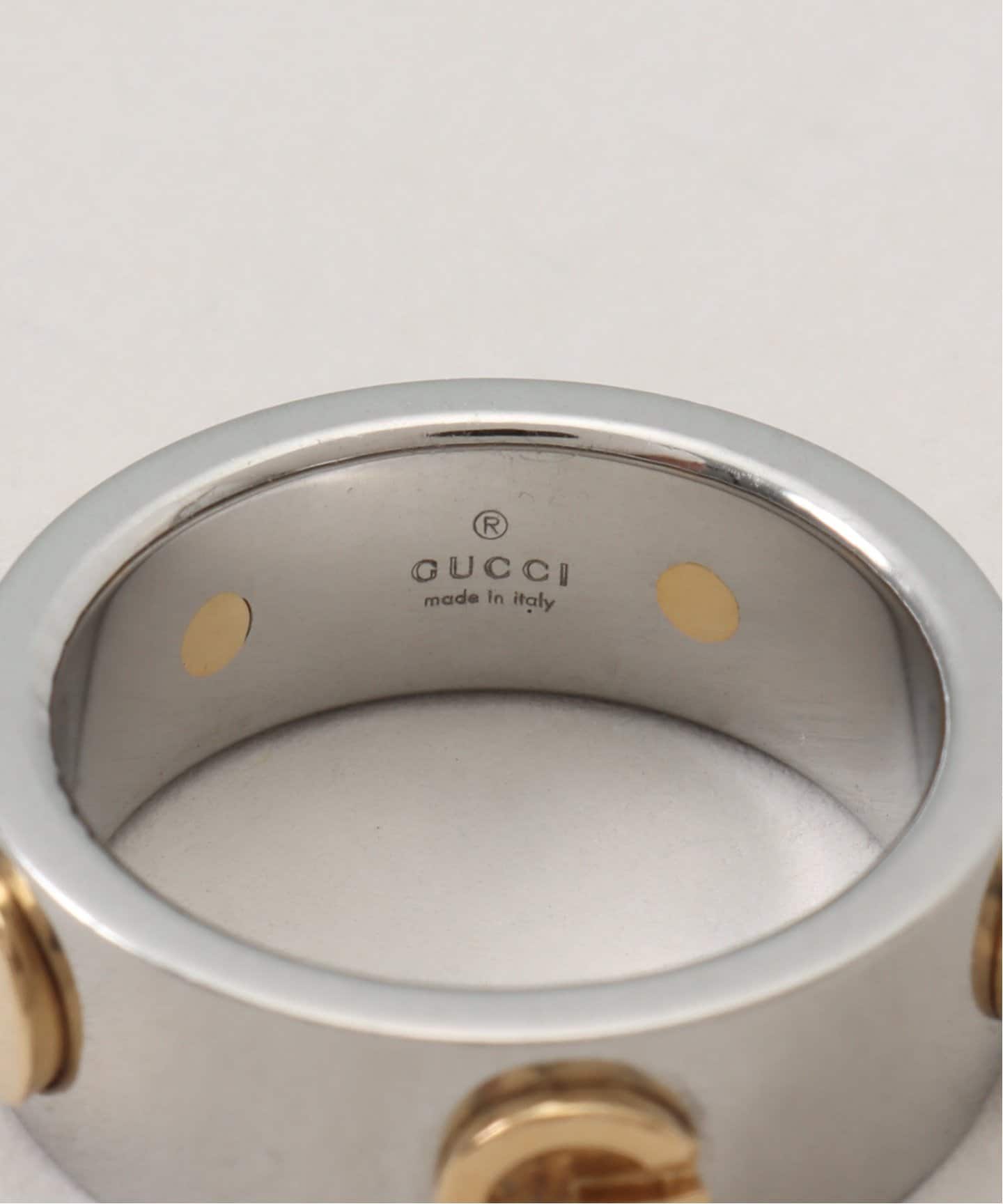 アクセサリー vintage GUCCI ring Auth Vintage GUCCI G Logo Cut-out Ring Sterling Silver 925