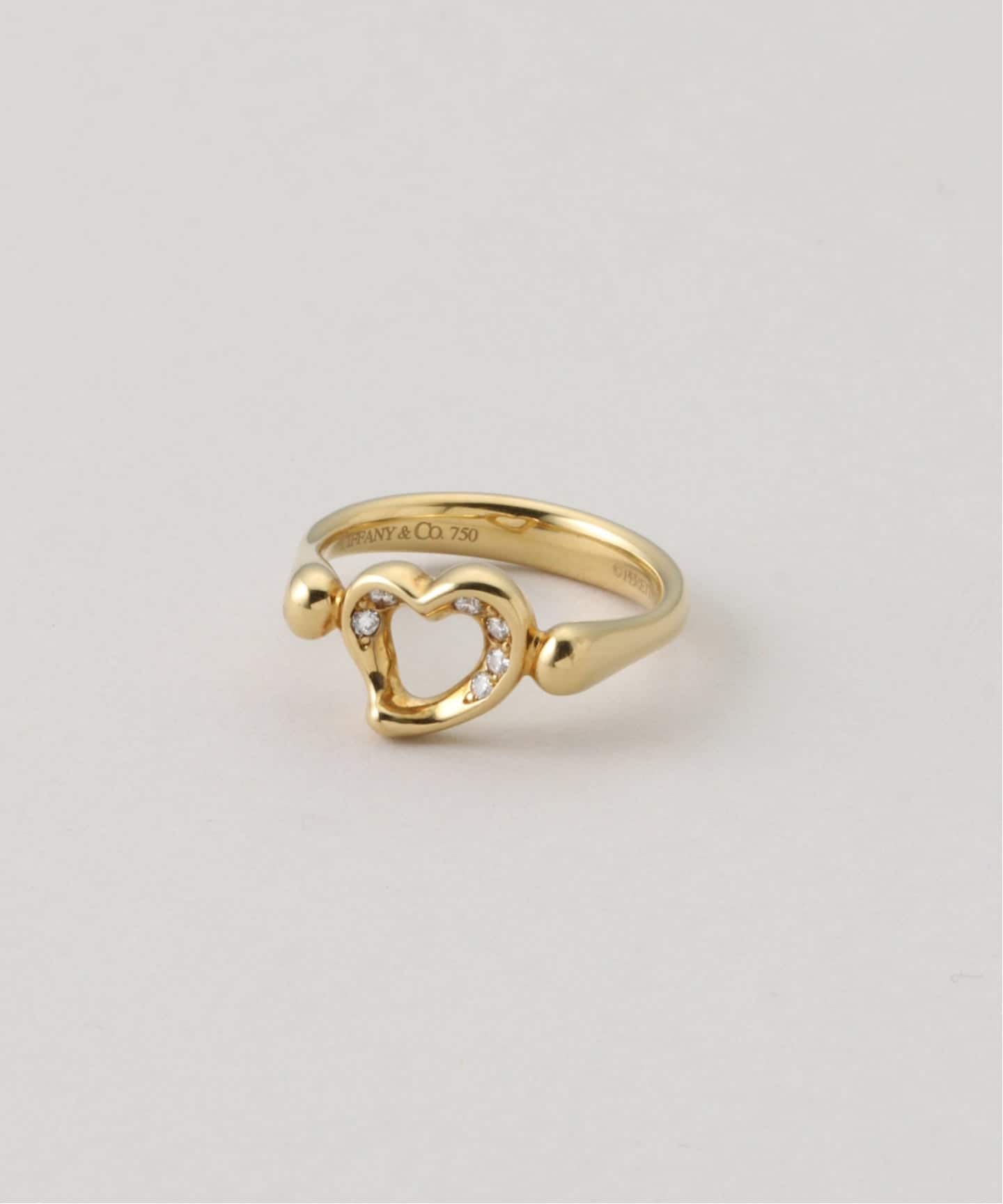 VINTAGE TIFFANY&Co./ティファニー】K18・diamond Open heart