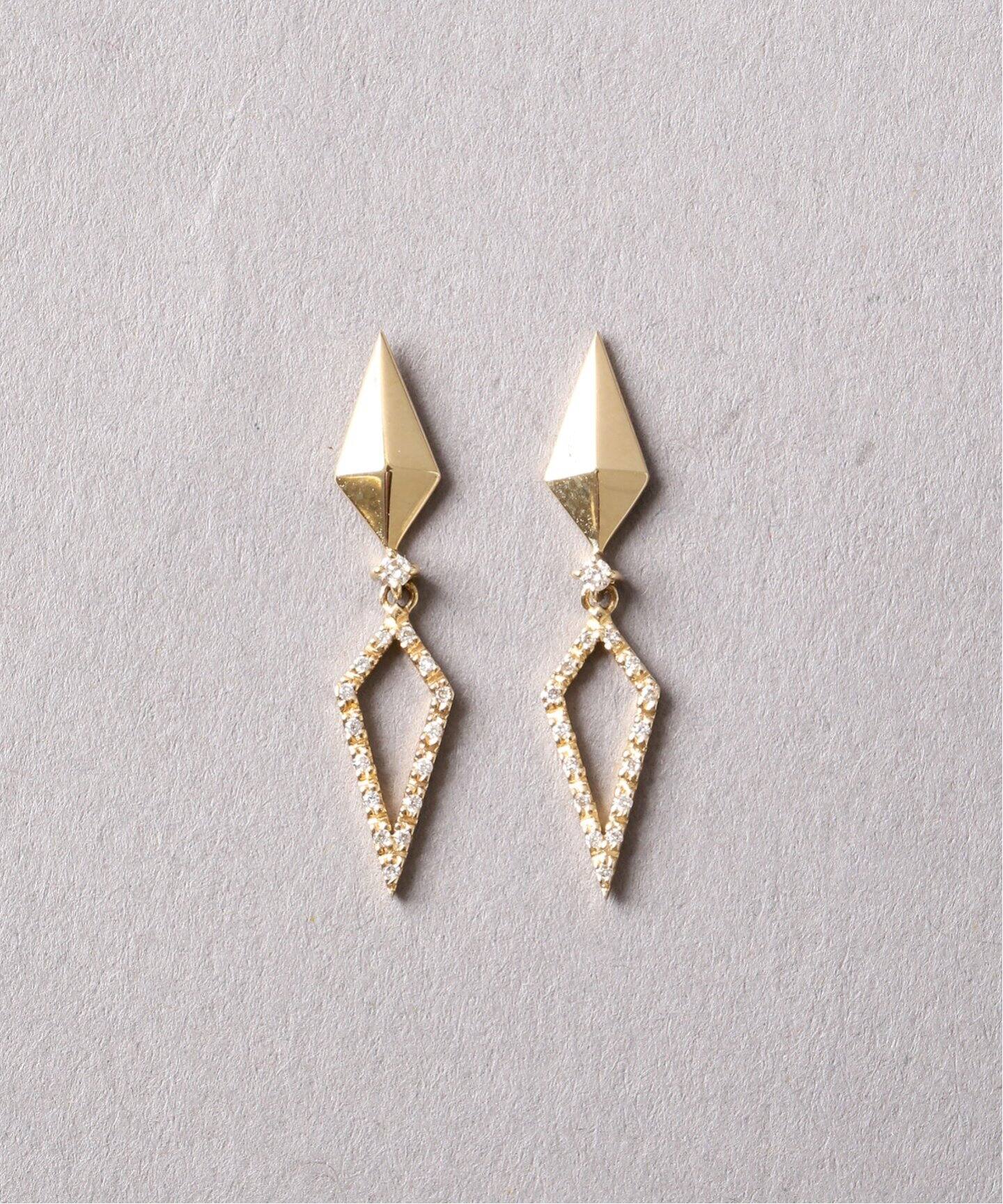 コンパスダイヤピアス K10（ピアス（両耳用））｜Lilas（リラ）の通販 